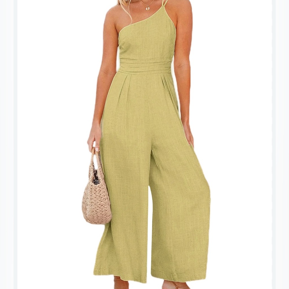 One-Shoulder Wide-Leg Jumpsuit Size Small